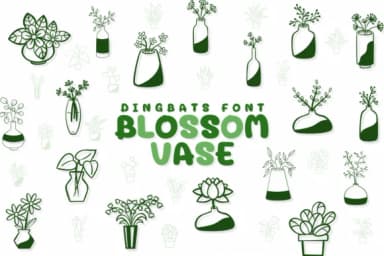 Blossom Vase by Chonada — Dingbats Font — thumbnail 1
