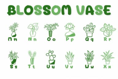 Blossom Vase by Chonada — Dingbats Font — thumbnail 3