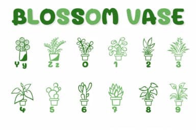 Blossom Vase by Chonada — Dingbats Font — thumbnail 4