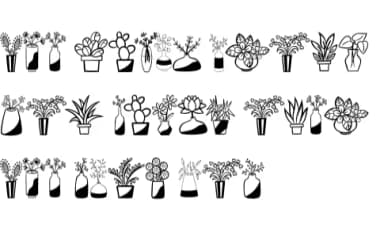 Blossom Vase by Chonada — Dingbats Font — thumbnail 8