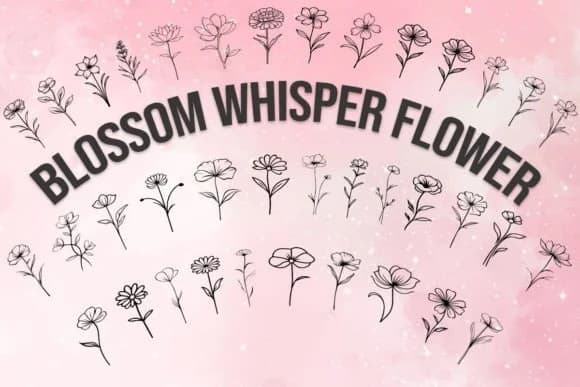 Blossom Whisper Flower by MOMAT THIRTYONE — Dingbats Font