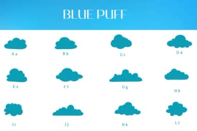 Blue Puff by Heartcraft Atelier — Dingbats Font — thumbnail 2