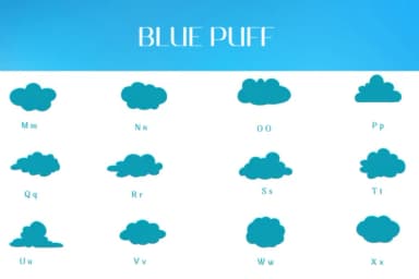 Blue Puff by Heartcraft Atelier — Dingbats Font — thumbnail 3