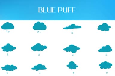 Blue Puff by Heartcraft Atelier — Dingbats Font — thumbnail 4
