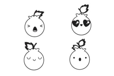 Blueberry Tart Emojis by Illustration Ink — Dingbats Font — thumbnail 2