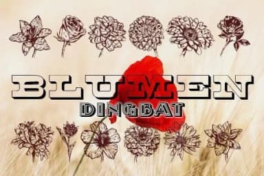 Blumen by vladimirnikolic — Dingbats Font — thumbnail 1