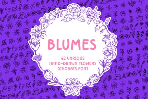Blumes by Creative Fabrica Fonts — Dingbats Font