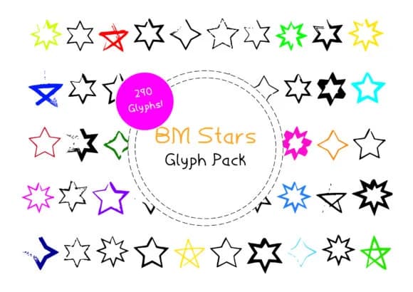 BM Graphics - Stars by GraphicsBam Fonts — Dingbats Font