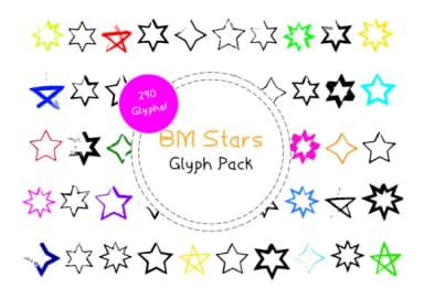 BM Graphics - Stars by GraphicsBam Fonts — Dingbats Font — thumbnail 1