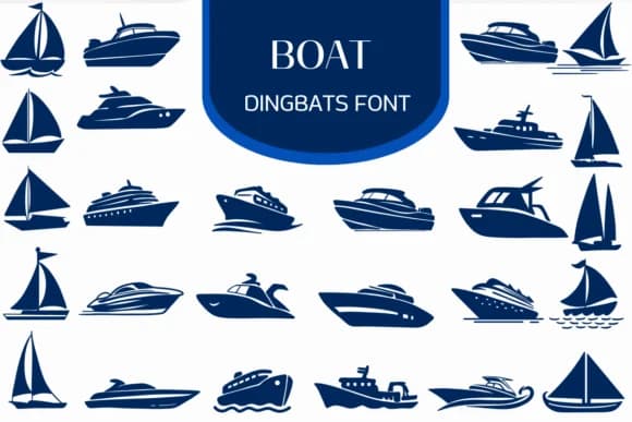 Boat by Heartcraft Atelier — Dingbats Font