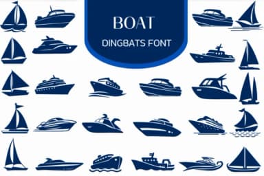 Boat by Heartcraft Atelier — Dingbats Font — thumbnail 1
