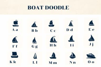 Boat Doodle by Apiwat Type — Dingbats Font — thumbnail 2