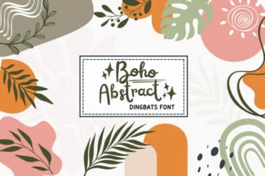 Boho Abstract by PraewDesigns — Dingbats Font — thumbnail 1