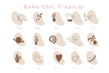 Boho Chic Tropical by Pui Art — Dingbats Font — thumbnail 3