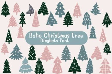 Boho Christmas Tree by Nongyao — Dingbats Font — thumbnail 1