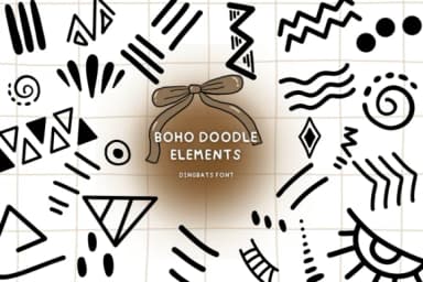 Boho Doodle Elements by Bee piyanuch — Dingbats Font — thumbnail 1