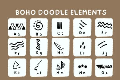 Boho Doodle Elements by Bee piyanuch — Dingbats Font — thumbnail 5
