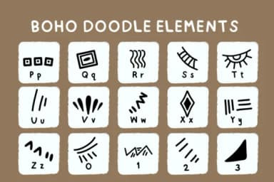 Boho Doodle Elements by Bee piyanuch — Dingbats Font — thumbnail 6