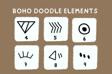 Boho Doodle Elements by Bee piyanuch — Dingbats Font — thumbnail 7