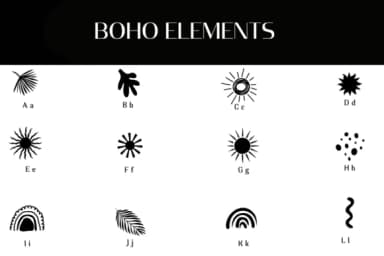 Boho Elements by Heartcraft Atelier — Dingbats Font — thumbnail 2