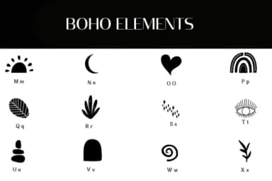 Boho Elements by Heartcraft Atelier — Dingbats Font — thumbnail 3