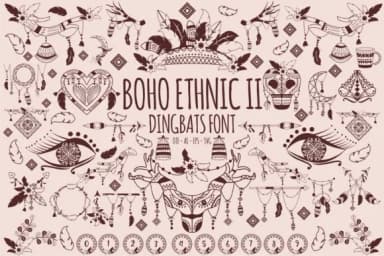 Boho Ethnic II by edywiyonopp — Dingbats Font — thumbnail 1