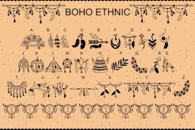 Boho Ethnic by Edywiyonopp — Dingbats Font — thumbnail 2