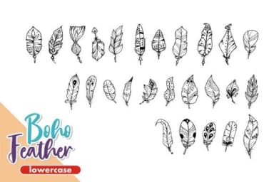Boho Feather by onoborgol — Dingbats Font — thumbnail 3