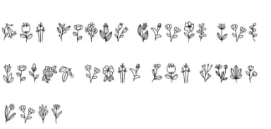 Boho Floral by YandiDesigns — Dingbats Font — thumbnail 6