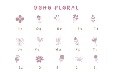 Boho Floral by Pui Art — Dingbats Font — thumbnail 7