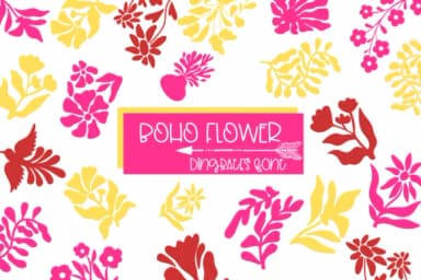 Boho Flower by Sirinart — Dingbats Font — thumbnail 1