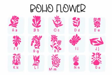 Boho Flower by Sirinart — Dingbats Font — thumbnail 2