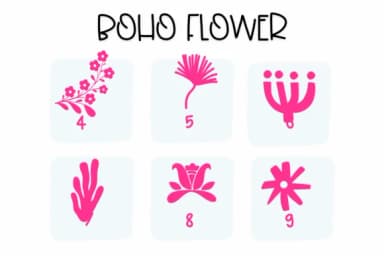 Boho Flower by Sirinart — Dingbats Font — thumbnail 4