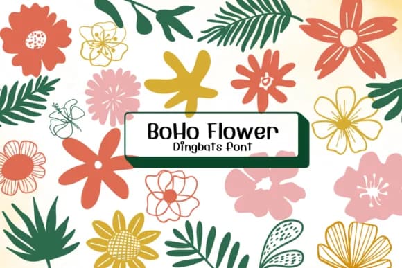 Boho Flower by Ketsarin — Dingbats Font