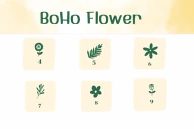 Boho Flower by Ketsarin — Dingbats Font — thumbnail 4