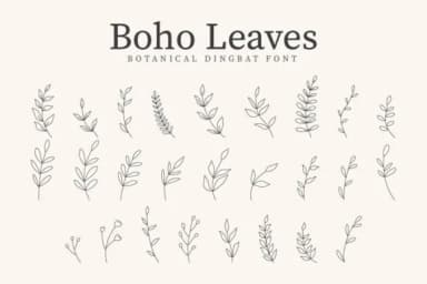 Boho Leaves by CraftedType Studio — Dingbats Font — thumbnail 1