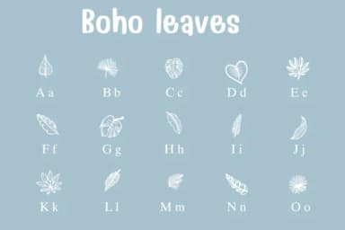 Boho Leaves by Sontaya — Dingbats Font — thumbnail 2