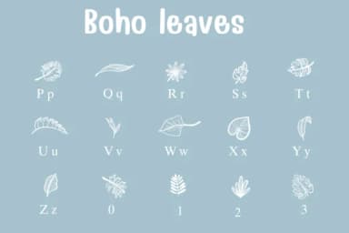 Boho Leaves by Sontaya — Dingbats Font — thumbnail 3