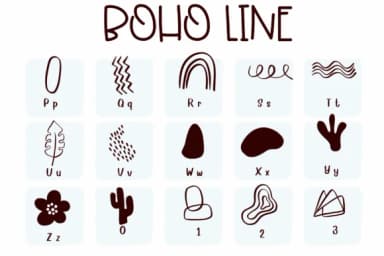 Boho Line by Sirinart — Dingbats Font — thumbnail 3