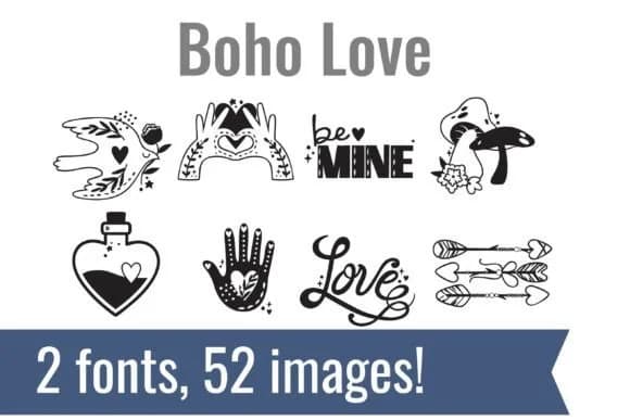 Boho Love by Illustration Ink — Dingbats Font