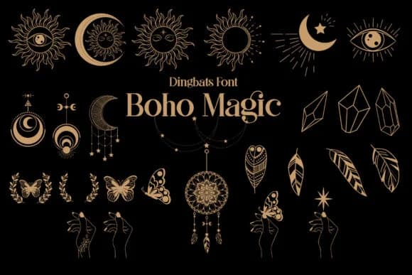 Boho Magic by Fox7 — Dingbats Font