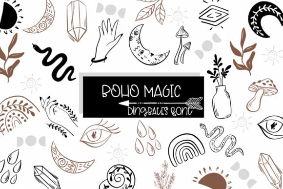 Boho Magic by Sirinart — Dingbats Font