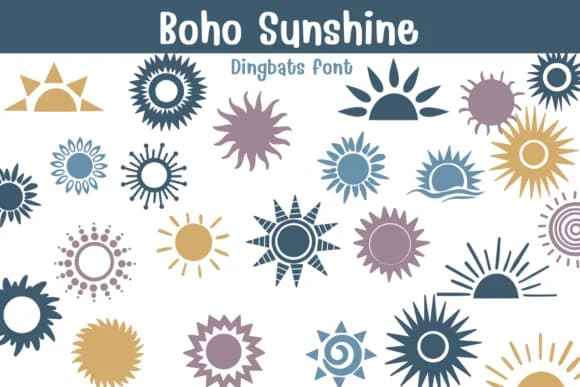 Boho Sunshine by Sontaya — Dingbats Font