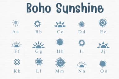 Boho Sunshine by Sontaya — Dingbats Font — thumbnail 2