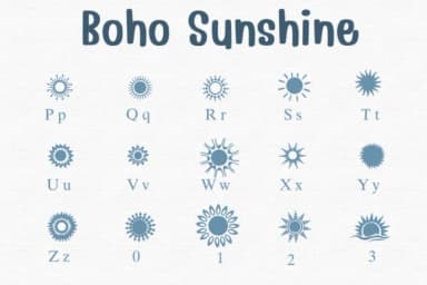 Boho Sunshine by Sontaya — Dingbats Font — thumbnail 3