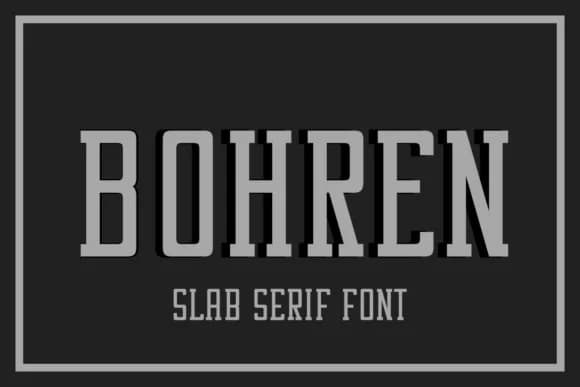 Bohren by Anto (7NTypes) — Slab Serif Font
