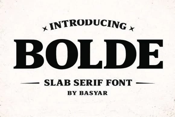 Bolde by basyar — Slab Serif Font