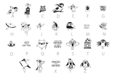 Bones and Feathers Society by Illustration Ink — Dingbats Font — thumbnail 3