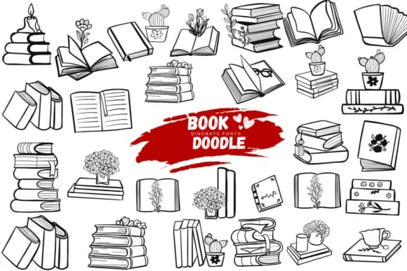 Book Doodle by Suphitchaya — Dingbats Font