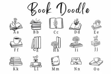 Book Doodle by Suphitchaya — Dingbats Font — thumbnail 2